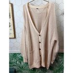 Free People  Snow Drop Oversized Cardigan in Beige - Size - Medium Photo 5