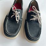 Sperry  Bluefish Navy‎ Blue Animal Print Leather Top-Sider Boat Shoes Wome… Photo 1