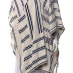 Ralph Lauren Polo  Cream and Navy Knit Poncho Women’s Size XS Photo 0