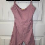 Qinsen Pink Athletic Romper with Spaghetti Straps Size M Photo 1