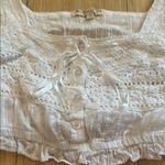 Rebellion Boho 3/4 Sleeve Lace Detailed Crop Top Photo 1