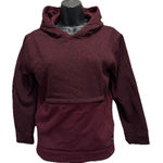 DKNY Burgundy Hoodie Sweatshirt Size M Long Sleeve Kangaroo Pocket Logo Photo 0