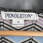 Pendleton Cardigan Chevron Multicolor Long Sleeve VNeck One Button Lightweight M Photo 2