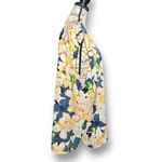 J.Crew XL Cream Blue Floral Sleeveless Blouse Watercolor Vacation Resort Travel Photo 2