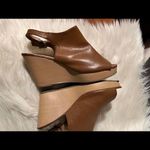 EXPRESS Stylish Leather Slingback Heels - Brown size 9 Photo 6