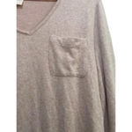 Soma Pink Long Sleeve V-Neck Front Pocket Top Size Small Photo 2