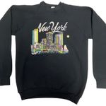 Vintage 90's New York Graphic Black Sweatshirt Size XL Photo 1