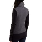 Lululemon Nice Asana Jacket Size 8 Gray Herringbone Black Sleeves Full Zip Photo 1