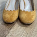 Chloé Lauren Suede Scallop Block Heel Pump 41 Tan Photo 2