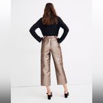 Madewell  Slim Emmett Wide Leg Crop Pants in Metallic Brown Size 31 Photo 1