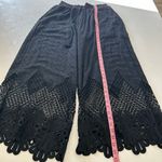 Miss Me NWT Black Swiss Dot Crochet Wide Leg Pants Size Large Photo 9