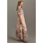 Anthropologie  The Somerset Puff Sleeve Maxi Dress Cream Floral Medium Cottage Photo 4