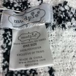 Mud Pie Plaid Scarf Wrap Shawl Cape Cardigan One Size White & Black 72X29.5 NEW Photo 10