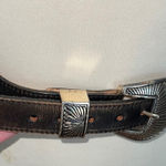 Vintage Silver Creek Collection Leather Beaded Western Belt Size 28 Boho Western Black Photo 0
