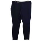 Vera Wang Simply Vera  Womens Faux Leather Knit Moonlight Leggings Black Large NW Photo 2