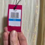 Vince Camuto NWT Ivory Metallic Stripe Open Front Kimono Cardigan Fringe Boho OS Photo 3