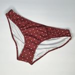 Victoria's Secret PINK Swim Bottoms Mini Bikini Maroon Polka Dot New M Photo 0