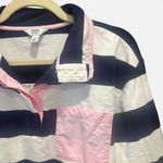 Crown & Ivy  100% Cotton Oversized Preppy Coastal Stripe Polo Shirt Medium Photo 5