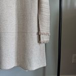 Chico's Beige Textured Fringe Open-Front Knit Cardigan Size 2 / 12 Photo 7