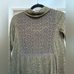 Anthropologie | Saturday Sunday Moss Green Crochet Back Swing Dress Size XS Photo 12