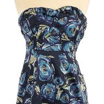 Kensie | Dark Blue Roses Floral Strapless Sweetheart Neckline Size 2 NWT Photo 2