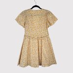 Madewell Womens Dress Yellow Fiore Mini Floral Ditsy V Neck Wrap A Line Boho XS Photo 2