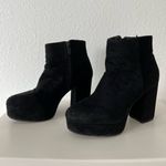 Day-Vine Black Suede Ankle Heeled Boots Photo 9