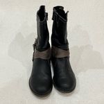 Maurice's Rachel Black Strappy Faux Leather Boot Size 7 Photo 5