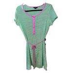 Lands' End  Nautical Striped T-Shirt Dress with Rope Tie Belt Photo 1