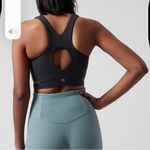 Athleta  Conscious Cut Out Crop Top/Athletic Bra Black Photo 3