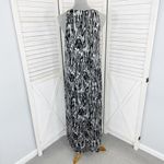 Anne Klein  Lion Head Logo Print Shift Slip Maxi Dress Black White 6 Sleeveless Photo 4