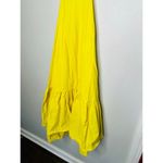 MARISSA WEBB Yellow Poplin Hourglass Side Cutouts Tie Back Midi Dress Size 2 Photo 5