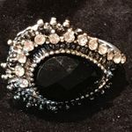 Anthropologie Black stone & rhinestone ring Photo 1