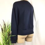 Magaschoni  Blue Twist Waist Long Sleeve Top S NEW Photo 4