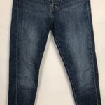 Levi's Strauss Womens 25 Wedgie Button Fly Skinny Raw Hem High Rise Dark Wash Photo 3