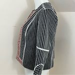 Rafaella  Mixed Prjnt Black White Pink Open Cropped Blazer Jacket PS Photo 2