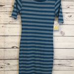 LuLaRoe ‎ blue striped Julia dress Photo 1