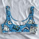 Burberry Tarnie Shark Print Monogram Two Piece SwimSuit Retail $520 Womens Photo 2