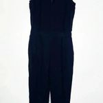 J.Crew Drapey Oxford Black Jumpsuit Size 0 Photo 0