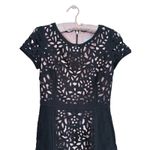 Anthropologie Maeve Laser Cut Basalt Sheath Dress 0 Black Mother of Bride Event Photo 6