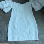Free People  Beach White Bubbly Puff Sleeve Off The Shoulder Mini Dress S Photo 5