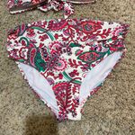 Boden Levanzo Halter Bikini Top Classic Fold Bikini Bottom Set Multi Fantastical White Size 6 Photo 12