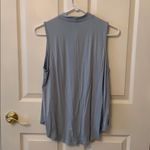 Alison Andrews  sky blue swing high neck tank Photo 2