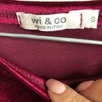 Wi & Co Velvet Holiday Plush Burgundy Blouse Photo 2