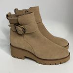 Blondo waterproof tan suede combat boots lug Sole size 8 Photo 0