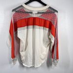 We The Free  Roadside Tee Orange Cream Pullover Swiss Dot Mesh‎ Balloon Sleeves Photo 3