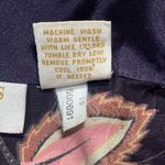 Victoria's Secret Vintage Gold Label Victoria’s Secret Sleepshirt Navy Blue Floral Satin Babydoll Photo 9