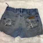 Wrangler Vintage style  cut off denim shorts medium wash Photo 7