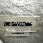 Zadig & Voltaire  Skull Sweatshirt Crew Neck Pullover Metallic Print Gray Small Photo 2