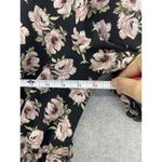 Japna  Women's Hi Lo Romper Maxi Dress Black Floral Short Sleeve Small V Neck Photo 8